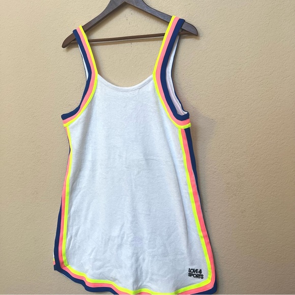 Love & Sports White Terry Cloth Sporty Dress NEW WITH TAGS B3/16 - Picture 3 of 11